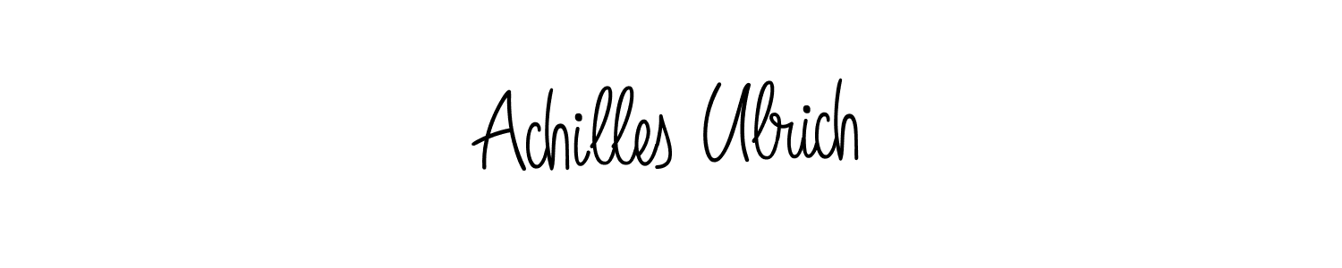 How to make Achilles Ulrich signature? Angelique-Rose-font-FFP is a professional autograph style. Create handwritten signature for Achilles Ulrich name. Achilles Ulrich signature style 5 images and pictures png