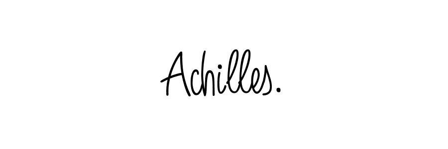 How to make Achilles. name signature. Use Angelique-Rose-font-FFP style for creating short signs online. This is the latest handwritten sign. Achilles. signature style 5 images and pictures png