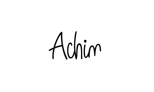 How to make Achin name signature. Use Angelique-Rose-font-FFP style for creating short signs online. This is the latest handwritten sign. Achin signature style 5 images and pictures png
