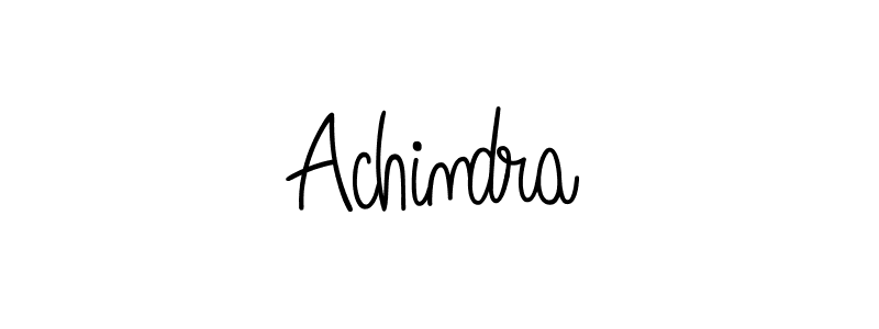 Design your own signature with our free online signature maker. With this signature software, you can create a handwritten (Angelique-Rose-font-FFP) signature for name Achindra. Achindra signature style 5 images and pictures png