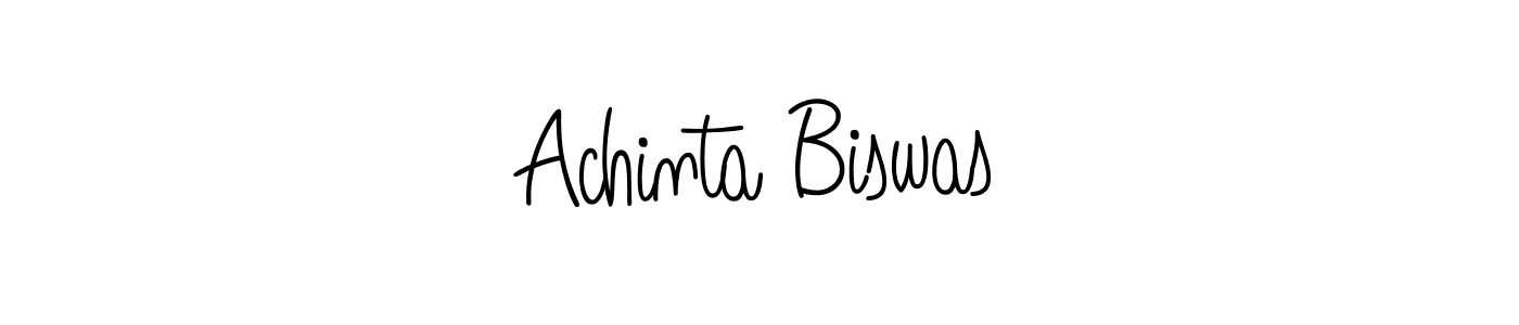 How to make Achinta Biswas name signature. Use Angelique-Rose-font-FFP style for creating short signs online. This is the latest handwritten sign. Achinta Biswas signature style 5 images and pictures png