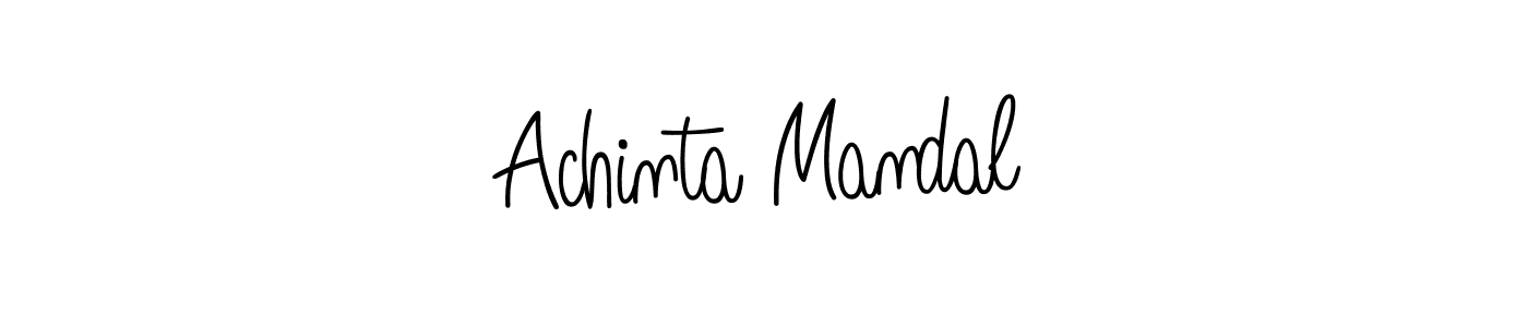 The best way (Angelique-Rose-font-FFP) to make a short signature is to pick only two or three words in your name. The name Achinta Mandal include a total of six letters. For converting this name. Achinta Mandal signature style 5 images and pictures png