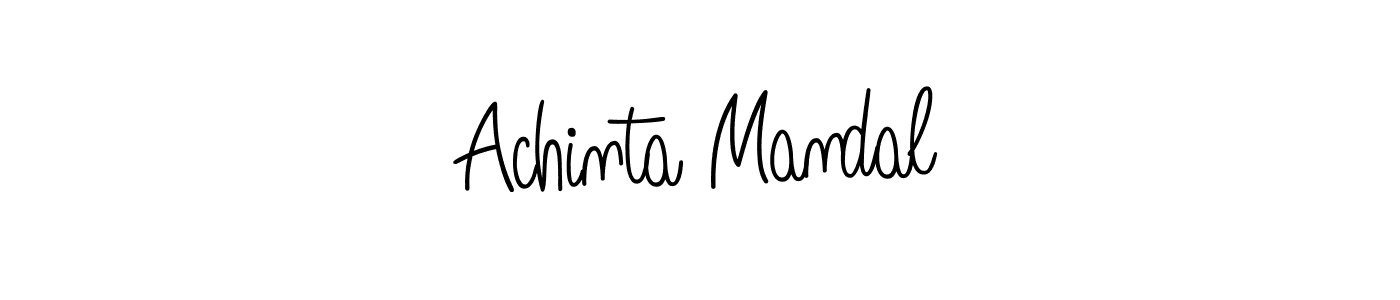 The best way (Angelique-Rose-font-FFP) to make a short signature is to pick only two or three words in your name. The name Achinta Mandal include a total of six letters. For converting this name. Achinta Mandal signature style 5 images and pictures png