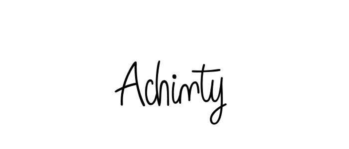 Make a beautiful signature design for name Achinty. With this signature (Angelique-Rose-font-FFP) style, you can create a handwritten signature for free. Achinty signature style 5 images and pictures png