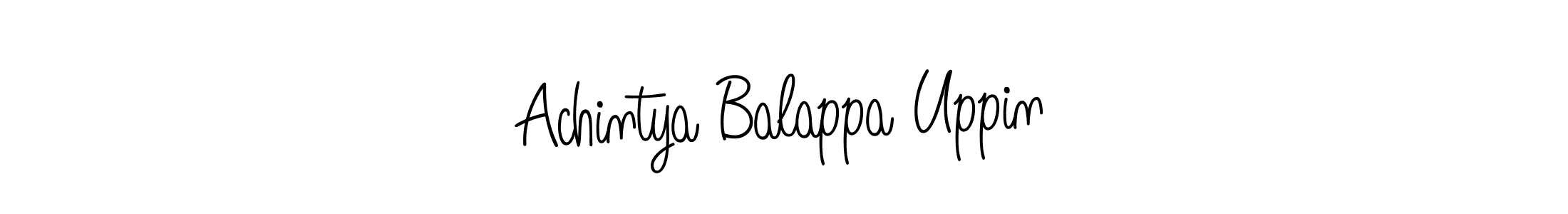 The best way (Angelique-Rose-font-FFP) to make a short signature is to pick only two or three words in your name. The name Achintya Balappa Uppin include a total of six letters. For converting this name. Achintya Balappa Uppin signature style 5 images and pictures png