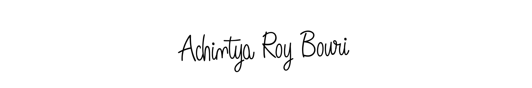 You should practise on your own different ways (Angelique-Rose-font-FFP) to write your name (Achintya Roy Bouri) in signature. don't let someone else do it for you. Achintya Roy Bouri signature style 5 images and pictures png