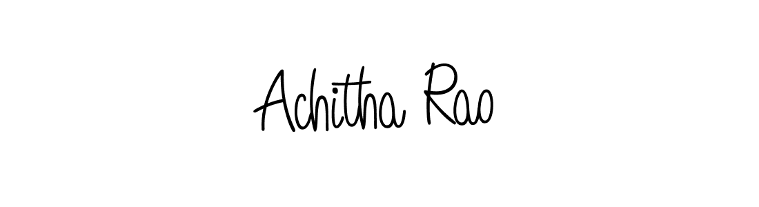 Design your own signature with our free online signature maker. With this signature software, you can create a handwritten (Angelique-Rose-font-FFP) signature for name Achitha Rao. Achitha Rao signature style 5 images and pictures png