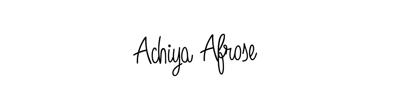 You can use this online signature creator to create a handwritten signature for the name Achiya Afrose. This is the best online autograph maker. Achiya Afrose signature style 5 images and pictures png