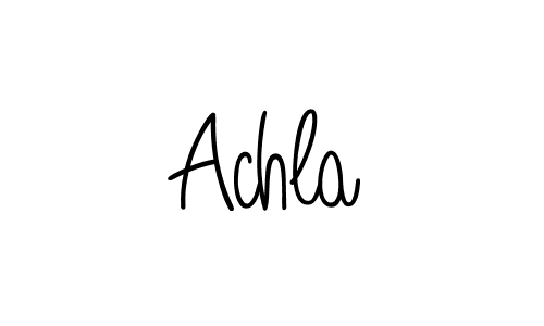 You should practise on your own different ways (Angelique-Rose-font-FFP) to write your name (Achla) in signature. don't let someone else do it for you. Achla signature style 5 images and pictures png