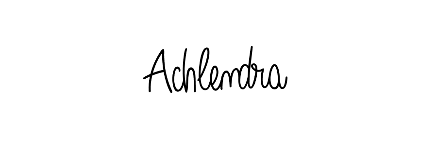 Use a signature maker to create a handwritten signature online. With this signature software, you can design (Angelique-Rose-font-FFP) your own signature for name Achlendra. Achlendra signature style 5 images and pictures png