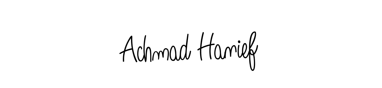 if you are searching for the best signature style for your name Achmad Hanief. so please give up your signature search. here we have designed multiple signature styles  using Angelique-Rose-font-FFP. Achmad Hanief signature style 5 images and pictures png