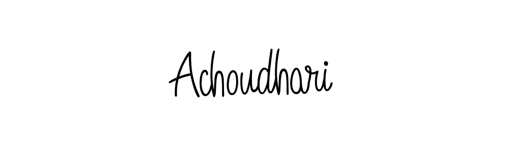 Achoudhari stylish signature style. Best Handwritten Sign (Angelique-Rose-font-FFP) for my name. Handwritten Signature Collection Ideas for my name Achoudhari. Achoudhari signature style 5 images and pictures png