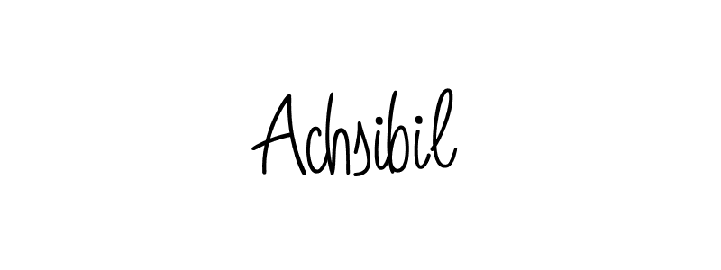 You should practise on your own different ways (Angelique-Rose-font-FFP) to write your name (Achsibil) in signature. don't let someone else do it for you. Achsibil signature style 5 images and pictures png