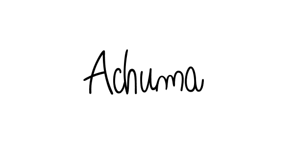 You should practise on your own different ways (Angelique-Rose-font-FFP) to write your name (Achuma) in signature. don't let someone else do it for you. Achuma signature style 5 images and pictures png