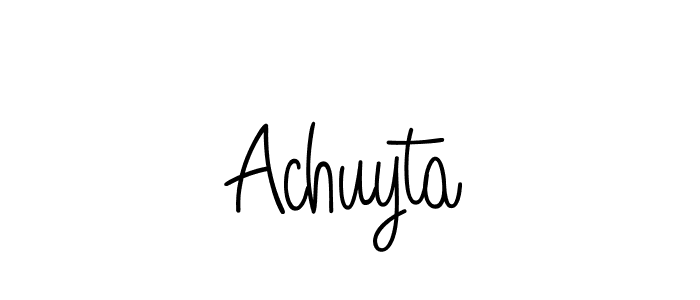 Create a beautiful signature design for name Achuyta. With this signature (Angelique-Rose-font-FFP) fonts, you can make a handwritten signature for free. Achuyta signature style 5 images and pictures png