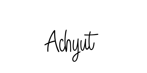 Make a beautiful signature design for name Achyut. With this signature (Angelique-Rose-font-FFP) style, you can create a handwritten signature for free. Achyut signature style 5 images and pictures png