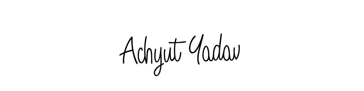 Make a beautiful signature design for name Achyut Yadav. With this signature (Angelique-Rose-font-FFP) style, you can create a handwritten signature for free. Achyut Yadav signature style 5 images and pictures png