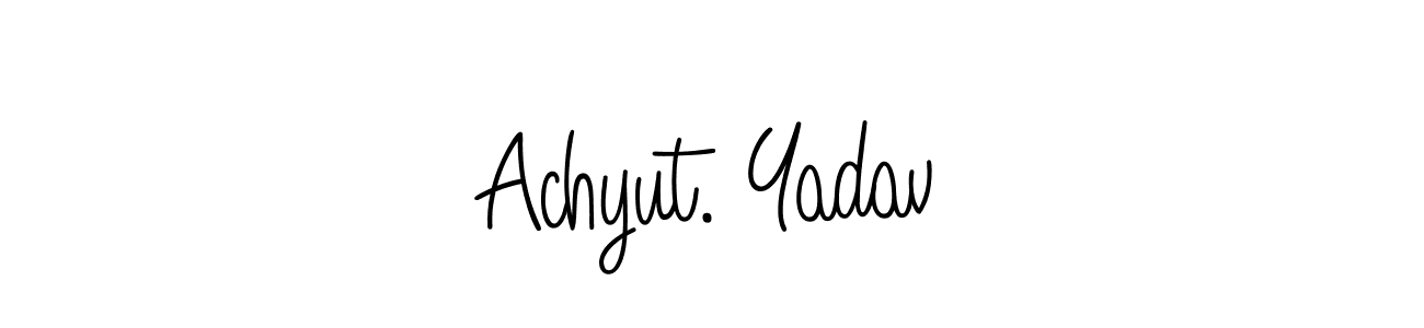 The best way (Angelique-Rose-font-FFP) to make a short signature is to pick only two or three words in your name. The name Achyut. Yadav include a total of six letters. For converting this name. Achyut. Yadav signature style 5 images and pictures png