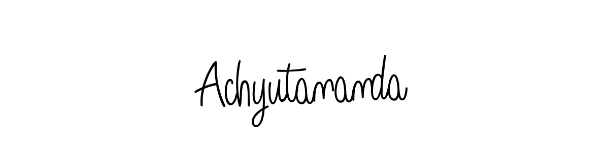 How to make Achyutananda name signature. Use Angelique-Rose-font-FFP style for creating short signs online. This is the latest handwritten sign. Achyutananda signature style 5 images and pictures png