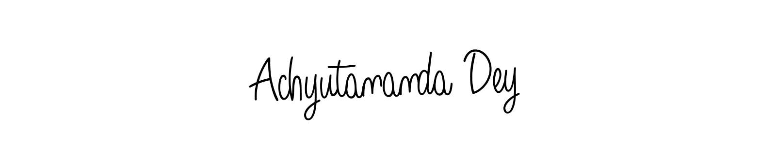 Use a signature maker to create a handwritten signature online. With this signature software, you can design (Angelique-Rose-font-FFP) your own signature for name Achyutananda Dey. Achyutananda Dey signature style 5 images and pictures png