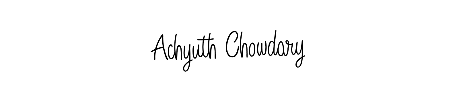 How to Draw Achyuth Chowdary signature style? Angelique-Rose-font-FFP is a latest design signature styles for name Achyuth Chowdary. Achyuth Chowdary signature style 5 images and pictures png