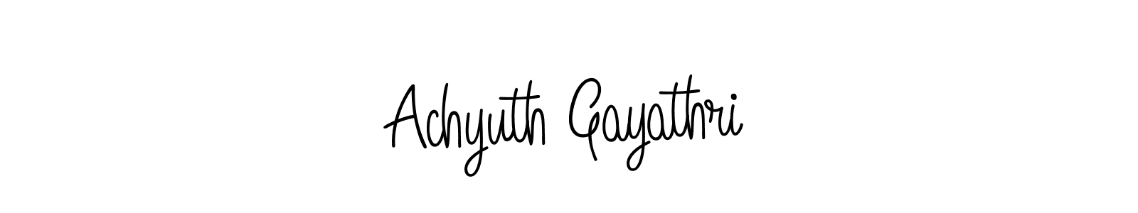 Also we have Achyuth Gayathri name is the best signature style. Create professional handwritten signature collection using Angelique-Rose-font-FFP autograph style. Achyuth Gayathri signature style 5 images and pictures png