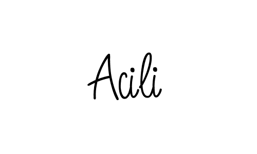 Also we have Acili name is the best signature style. Create professional handwritten signature collection using Angelique-Rose-font-FFP autograph style. Acili signature style 5 images and pictures png