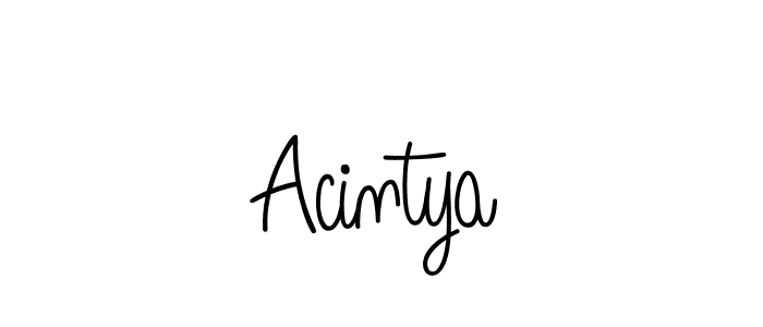Design your own signature with our free online signature maker. With this signature software, you can create a handwritten (Angelique-Rose-font-FFP) signature for name Acintya. Acintya signature style 5 images and pictures png