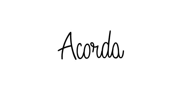 Use a signature maker to create a handwritten signature online. With this signature software, you can design (Angelique-Rose-font-FFP) your own signature for name Acorda. Acorda signature style 5 images and pictures png