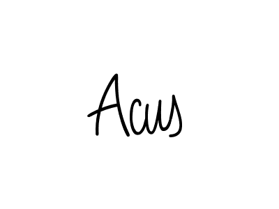 The best way (Angelique-Rose-font-FFP) to make a short signature is to pick only two or three words in your name. The name Acus include a total of six letters. For converting this name. Acus signature style 5 images and pictures png