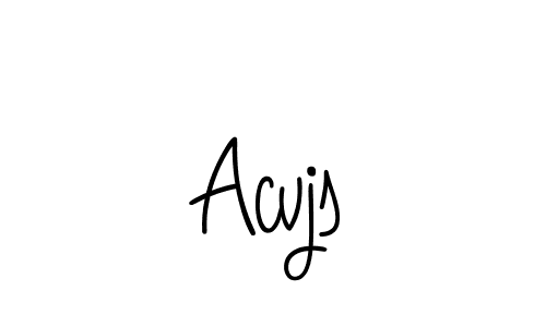 How to make Acvjs name signature. Use Angelique-Rose-font-FFP style for creating short signs online. This is the latest handwritten sign. Acvjs signature style 5 images and pictures png