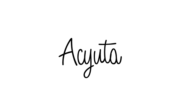 The best way (Angelique-Rose-font-FFP) to make a short signature is to pick only two or three words in your name. The name Acyuta include a total of six letters. For converting this name. Acyuta signature style 5 images and pictures png