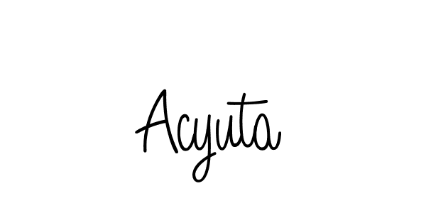 You should practise on your own different ways (Angelique-Rose-font-FFP) to write your name (Acyuta) in signature. don't let someone else do it for you. Acyuta signature style 5 images and pictures png