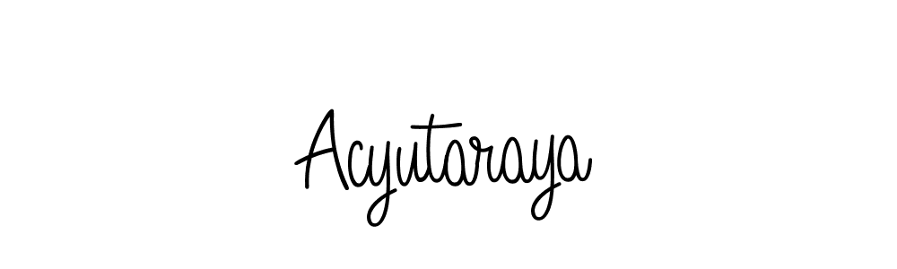 How to make Acyutaraya name signature. Use Angelique-Rose-font-FFP style for creating short signs online. This is the latest handwritten sign. Acyutaraya signature style 5 images and pictures png