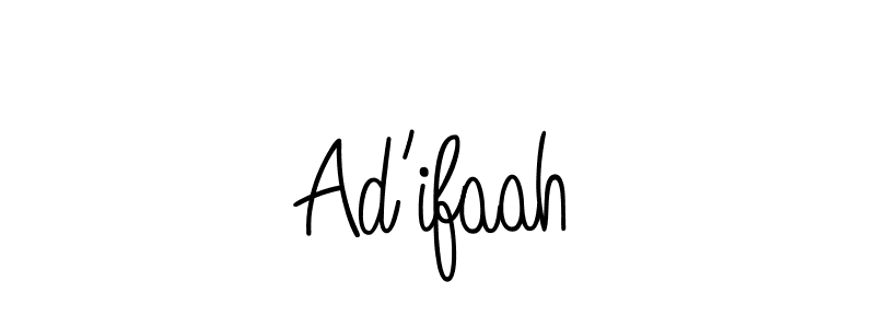 Create a beautiful signature design for name Ad'ifaah. With this signature (Angelique-Rose-font-FFP) fonts, you can make a handwritten signature for free. Ad'ifaah signature style 5 images and pictures png