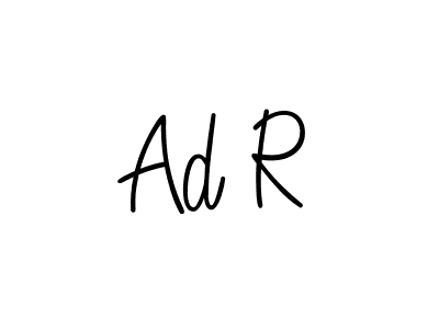 How to make Ad R name signature. Use Angelique-Rose-font-FFP style for creating short signs online. This is the latest handwritten sign. Ad R signature style 5 images and pictures png