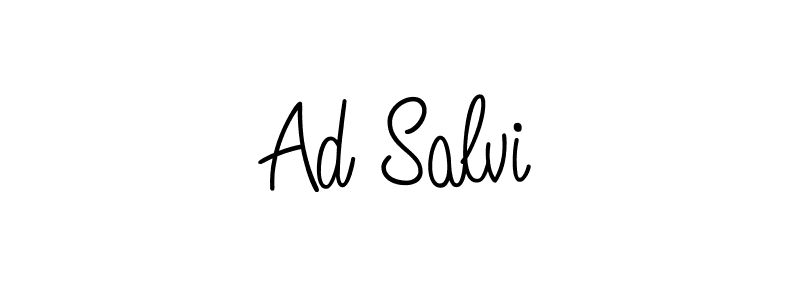 The best way (Angelique-Rose-font-FFP) to make a short signature is to pick only two or three words in your name. The name Ad Salvi include a total of six letters. For converting this name. Ad Salvi signature style 5 images and pictures png