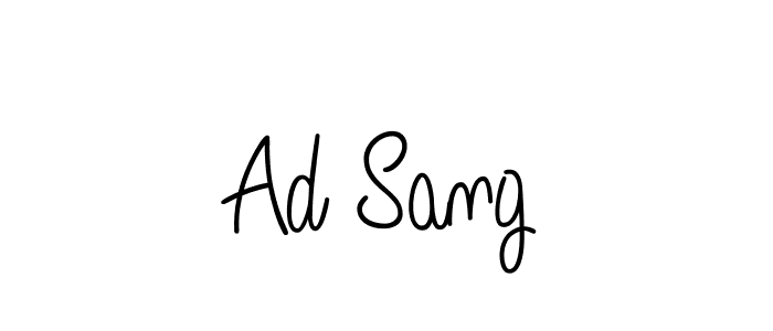 Make a beautiful signature design for name Ad Sang. With this signature (Angelique-Rose-font-FFP) style, you can create a handwritten signature for free. Ad Sang signature style 5 images and pictures png