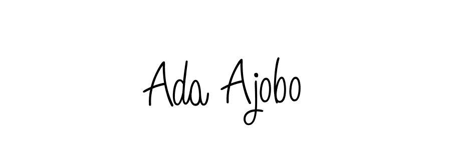 Use a signature maker to create a handwritten signature online. With this signature software, you can design (Angelique-Rose-font-FFP) your own signature for name Ada Ajobo. Ada Ajobo signature style 5 images and pictures png