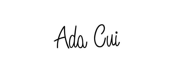 Make a beautiful signature design for name Ada Cui. With this signature (Angelique-Rose-font-FFP) style, you can create a handwritten signature for free. Ada Cui signature style 5 images and pictures png