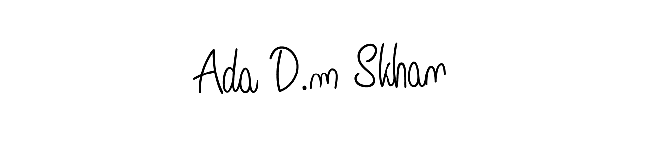 Check out images of Autograph of Ada D.m Skhan name. Actor Ada D.m Skhan Signature Style. Angelique-Rose-font-FFP is a professional sign style online. Ada D.m Skhan signature style 5 images and pictures png