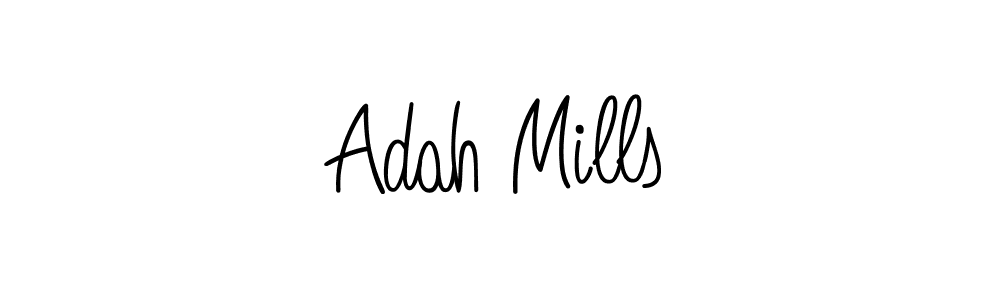 How to make Adah Mills name signature. Use Angelique-Rose-font-FFP style for creating short signs online. This is the latest handwritten sign. Adah Mills signature style 5 images and pictures png