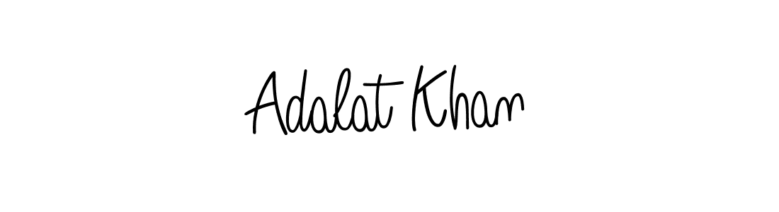How to make Adalat Khan name signature. Use Angelique-Rose-font-FFP style for creating short signs online. This is the latest handwritten sign. Adalat Khan signature style 5 images and pictures png