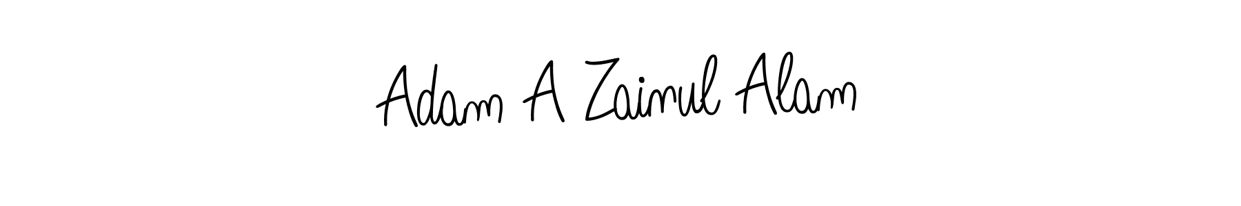 You should practise on your own different ways (Angelique-Rose-font-FFP) to write your name (Adam A Zainul Alam) in signature. don't let someone else do it for you. Adam A Zainul Alam signature style 5 images and pictures png