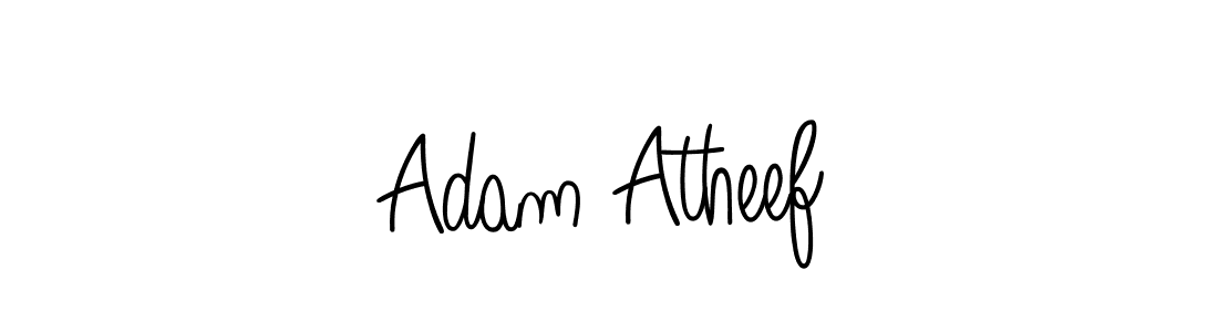 How to make Adam Atheef name signature. Use Angelique-Rose-font-FFP style for creating short signs online. This is the latest handwritten sign. Adam Atheef signature style 5 images and pictures png
