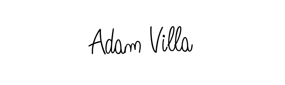 You should practise on your own different ways (Angelique-Rose-font-FFP) to write your name (Adam Villa) in signature. don't let someone else do it for you. Adam Villa signature style 5 images and pictures png