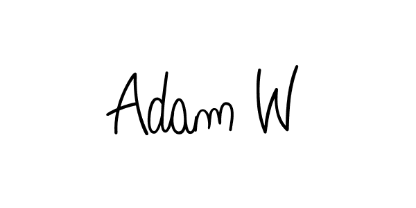 How to Draw Adam W signature style? Angelique-Rose-font-FFP is a latest design signature styles for name Adam W. Adam W signature style 5 images and pictures png