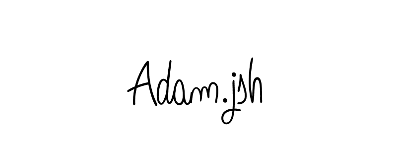 The best way (Angelique-Rose-font-FFP) to make a short signature is to pick only two or three words in your name. The name Adam.jsh include a total of six letters. For converting this name. Adam.jsh signature style 5 images and pictures png