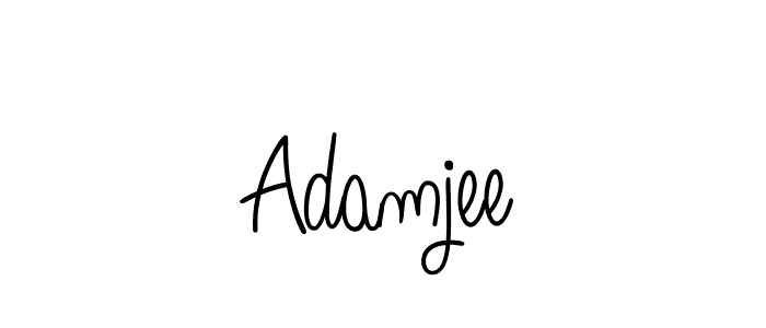 Make a beautiful signature design for name Adamjee. With this signature (Angelique-Rose-font-FFP) style, you can create a handwritten signature for free. Adamjee signature style 5 images and pictures png