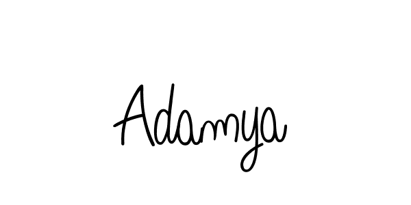 Make a beautiful signature design for name Adamya. With this signature (Angelique-Rose-font-FFP) style, you can create a handwritten signature for free. Adamya signature style 5 images and pictures png